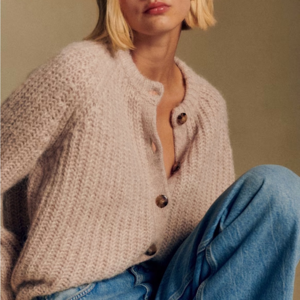 Sézane Emile Cardigan in light beige XS